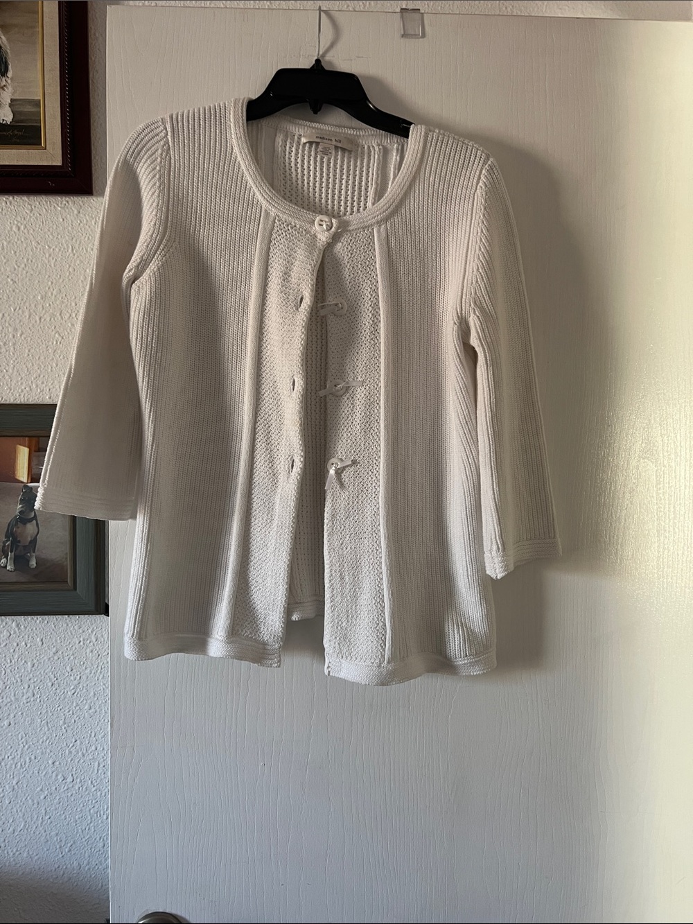 Madison Cream Knit Button-Front Cardigan